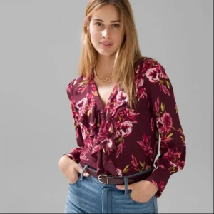 Women's Flowy Chiffon Blouse - Long Sleeve Button Down Shirt for Office Work